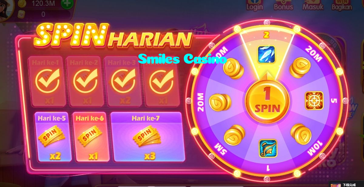Smiles Casino خوش آمدید بونس +600% پیشکش موبائل ایپ کے پروموشن سیکشن میں دکھائی دیتی ہے۔
