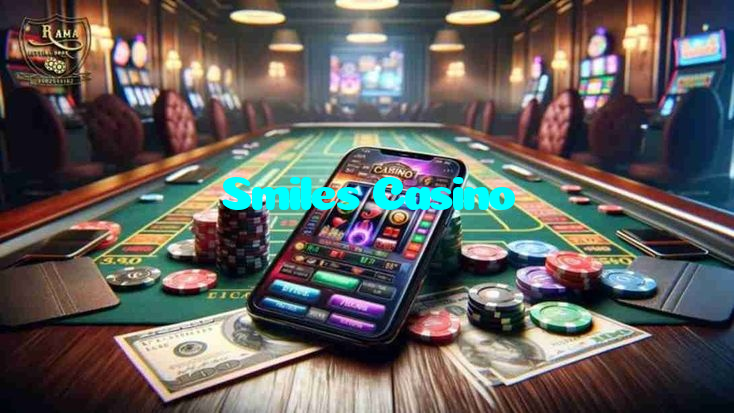 Smiles Casino casino presented on mobile device in Pakistan with slots and live games